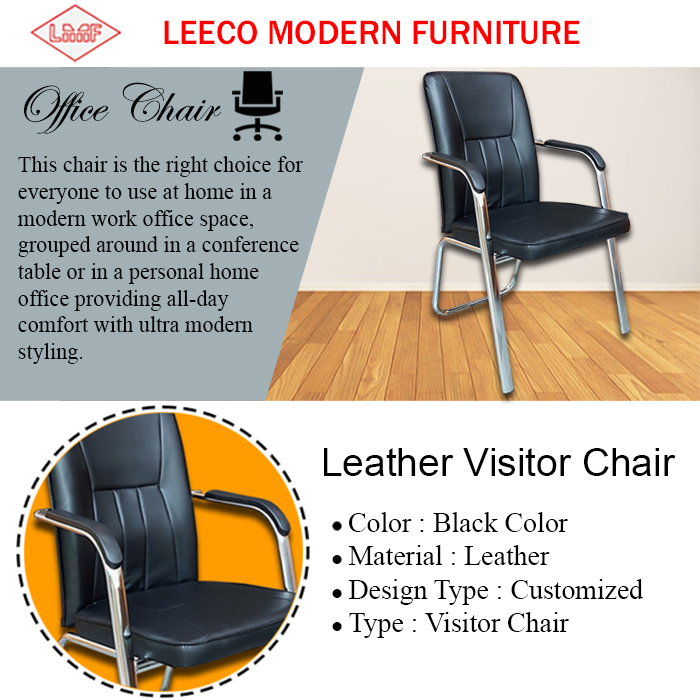 Kansas leather discount faced visitor chair