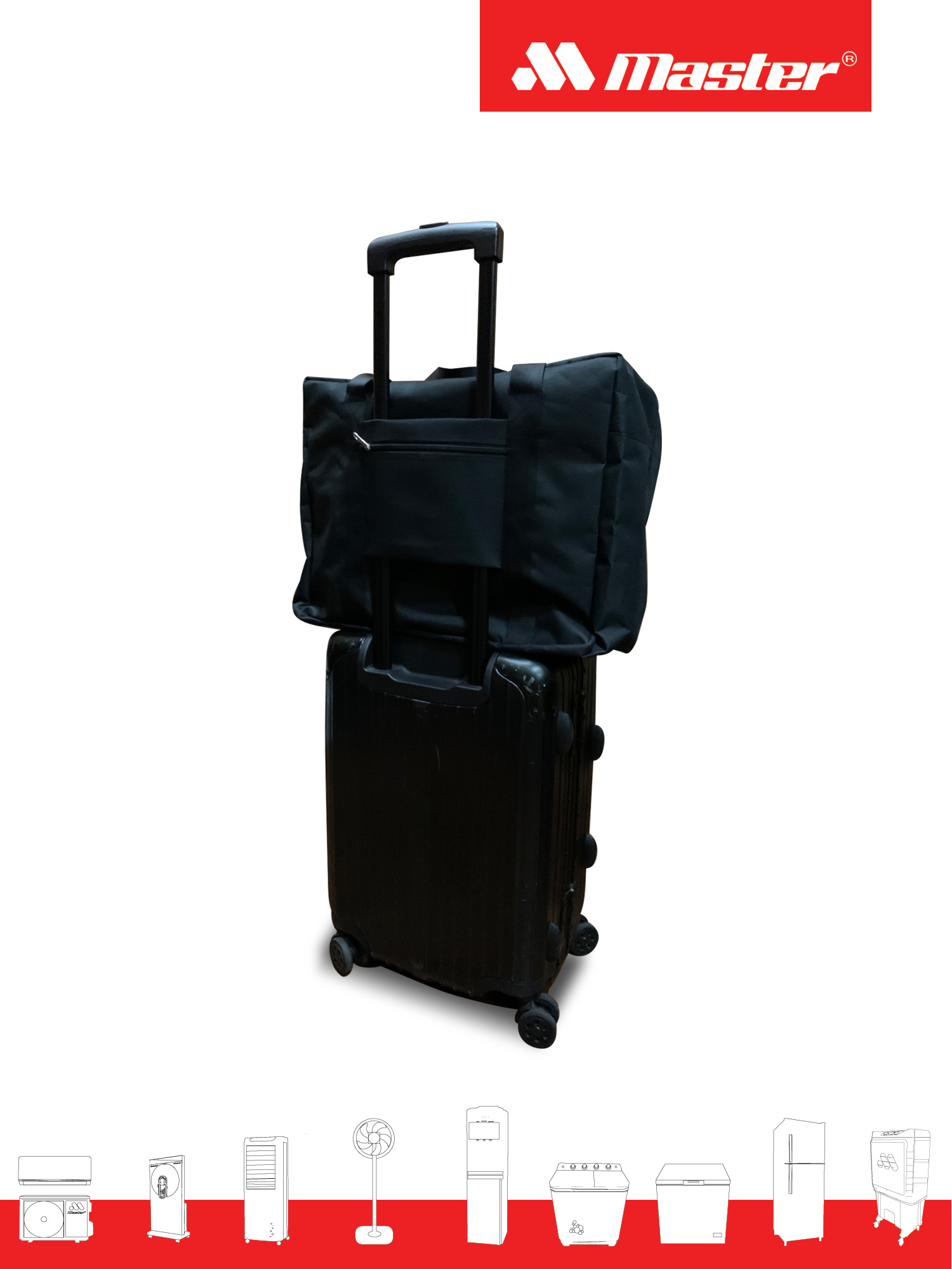 travel bag with luggage handle slot