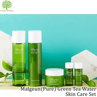 Nature Republic Pure Malgeun Green Tea Water Set Emulsion 155ml Toner 155ml Cream 50ml With Gift Buy Online At Best Prices In Myanmar Shop Com Mm