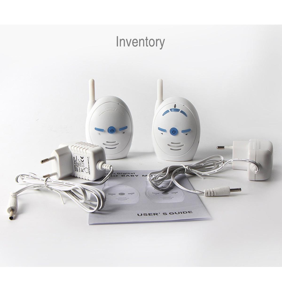 2.4GHz Wireless Infant Baby Monitor Portable Audio Walkie Talkie Kit Phone Alarm