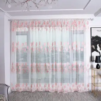 Drape Valance Fabric Sheer Curtain Tulle Window Treatment Voile