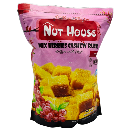 Nut House Mix Berries Cashew Rusk | Shop.com.mm