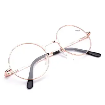 round gold reading glasses