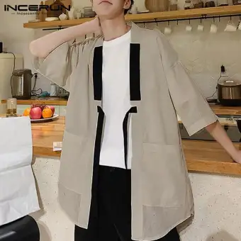 half sleeve cardigan mens