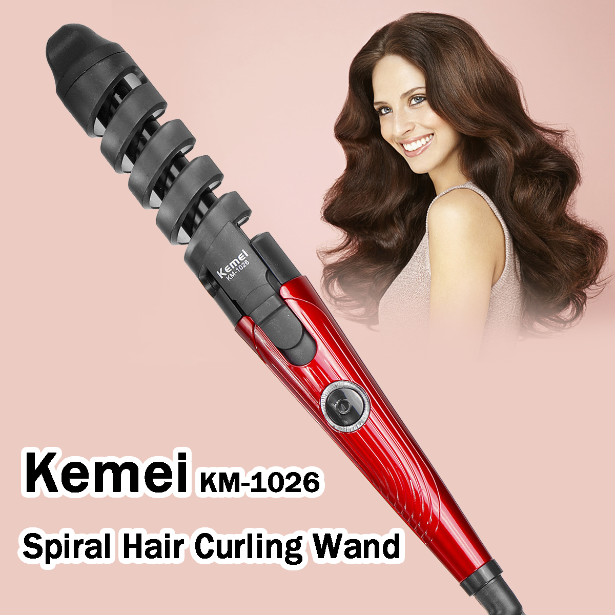 plugged in spiral curling iron