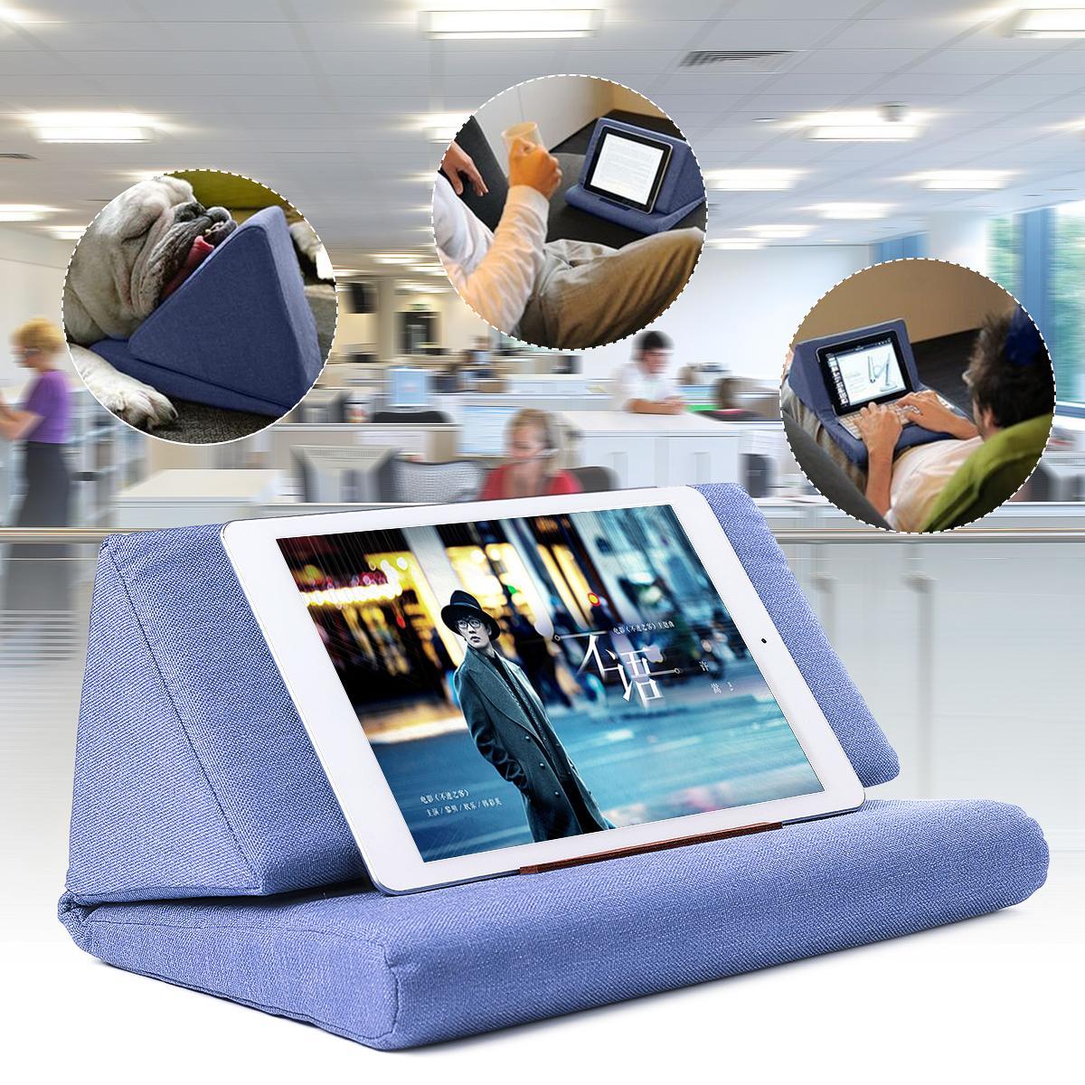 Foldable Tablet Pillow Holder Book Rest Stand Foam Lap Reading Support Cushion Mounts, Stands