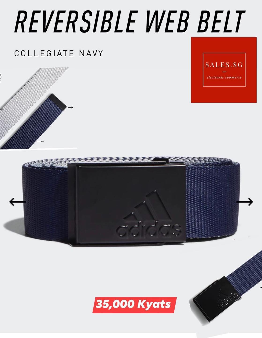 Adidas REVERSIBLE WEB BELT: Buy Online 