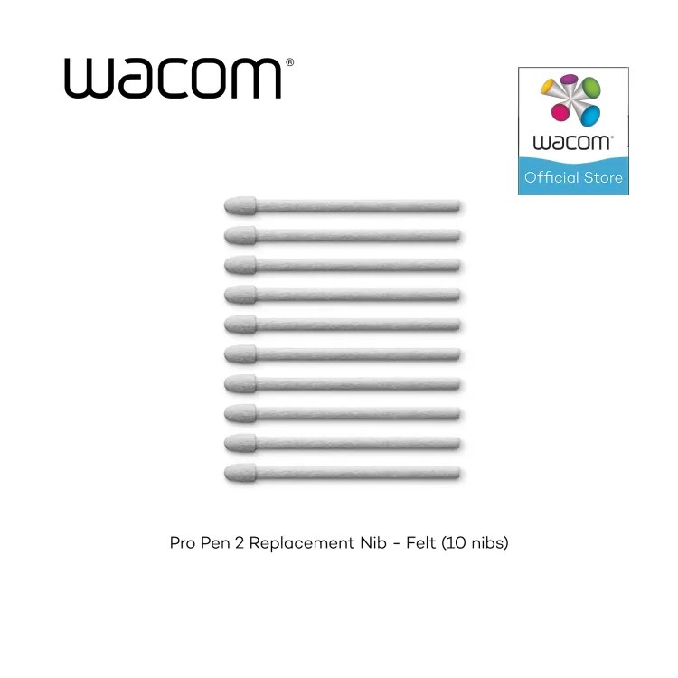 Wacom ACK22213 Pen Nibs Felt for Wacom Pro Pen 2 (10 Pack)